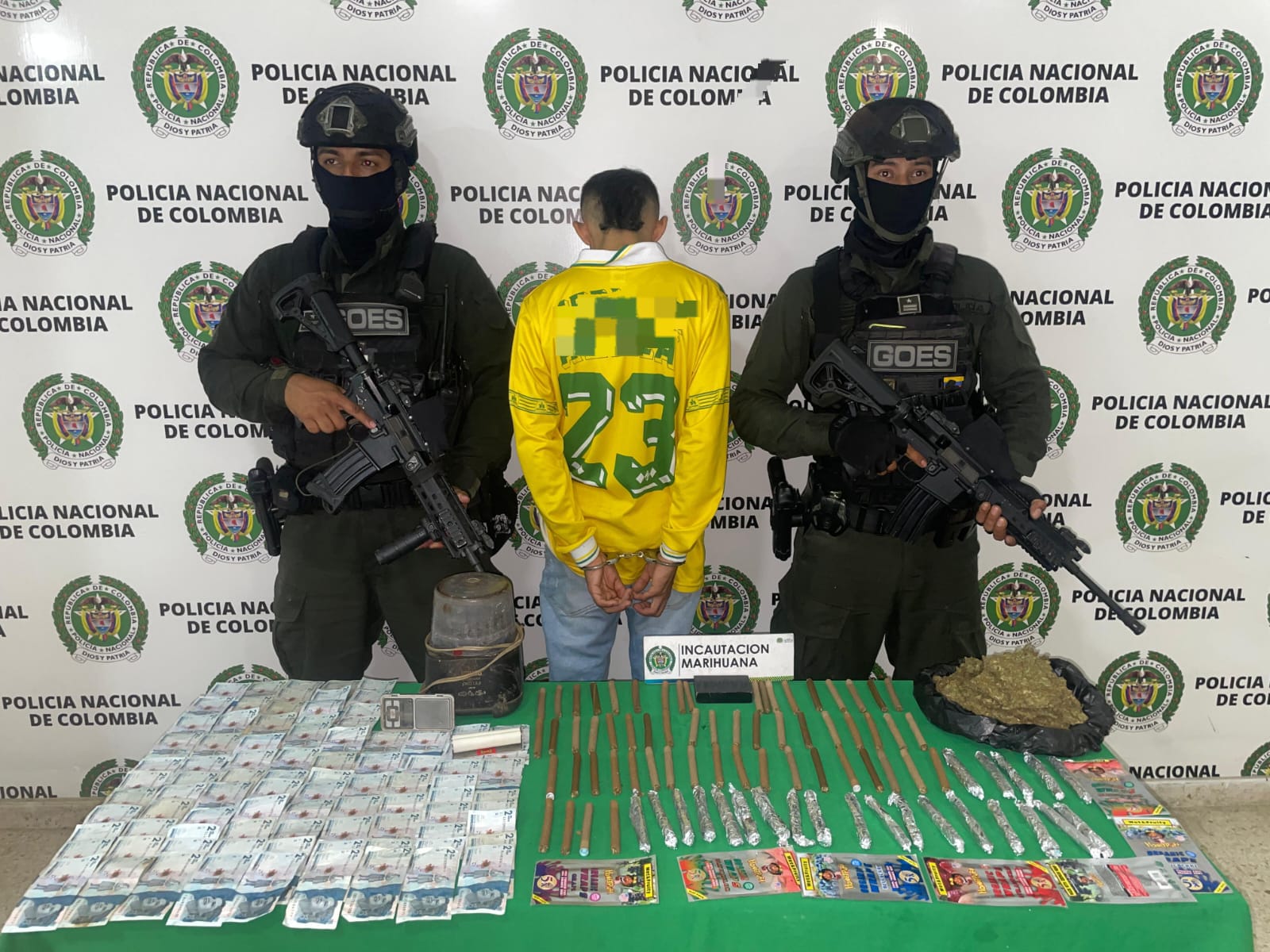 Capturan a "Dimar" con estupefacientes en Floridablanca