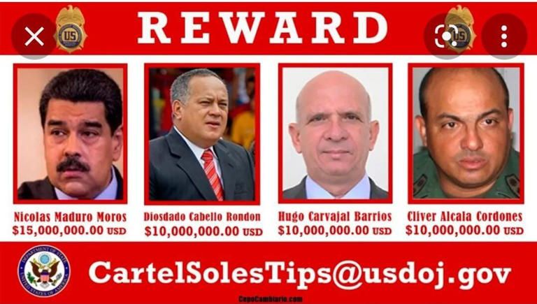 'Cartel de los Soles' involucra a a jefes de dictadura venezolana