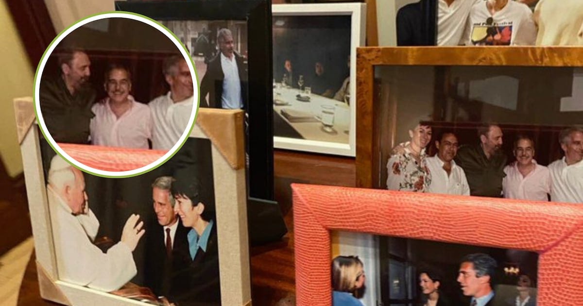 Difunden fotos inéditas del apartamento de Epstein: aparece Andrés Pastrana con Fidel Castro