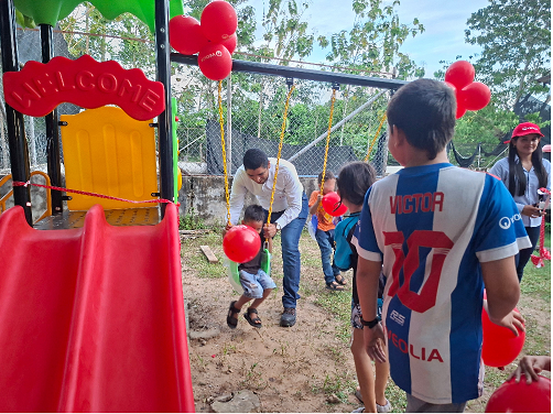 Fortaleciendo el tejido comunitario: Veolia inaugura espacio recreativo para los niños de Patio Bonito, en Barrancabermeja