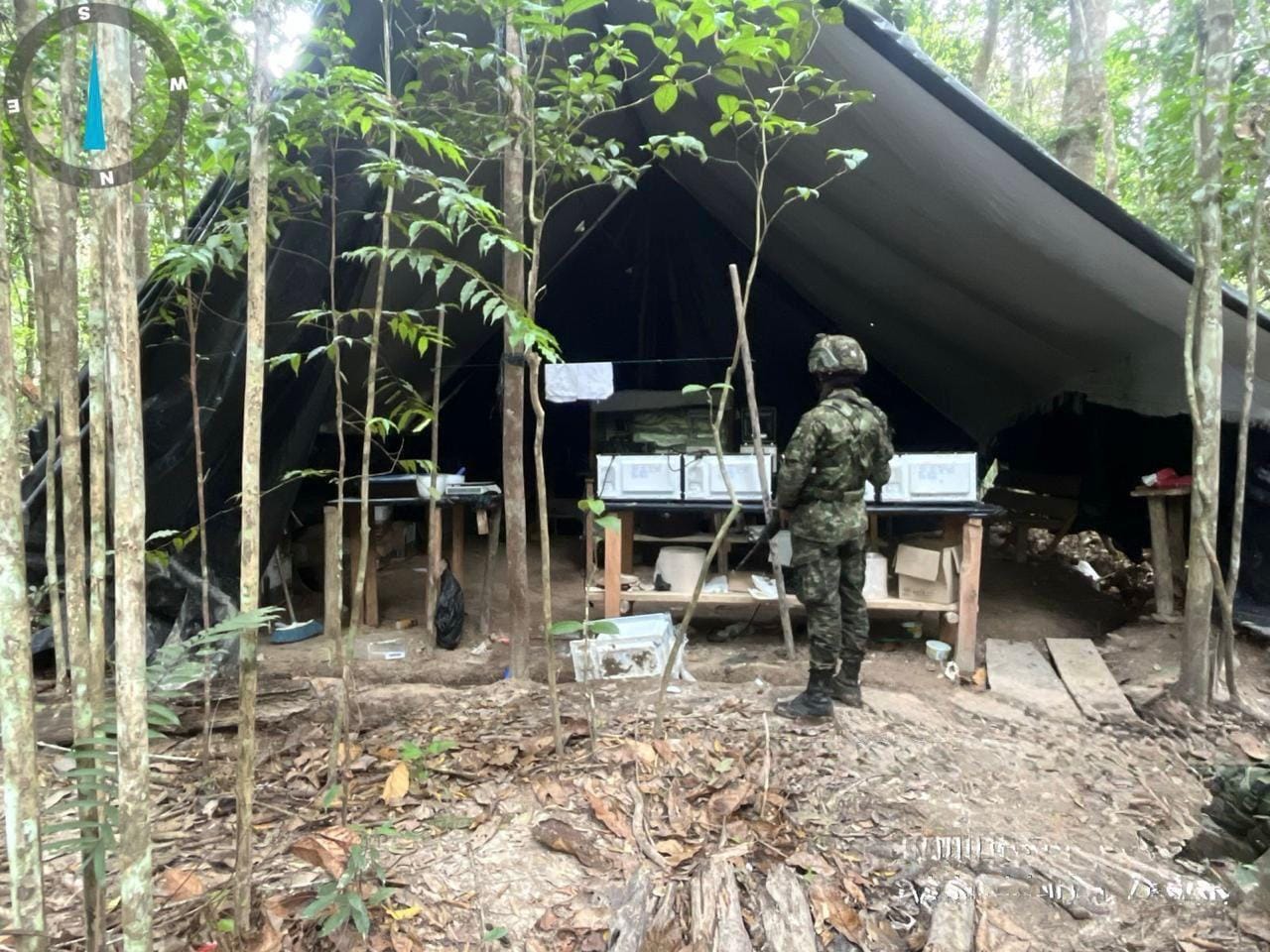 Megalaboratorio de cocaína del ELN destruido en Tibú