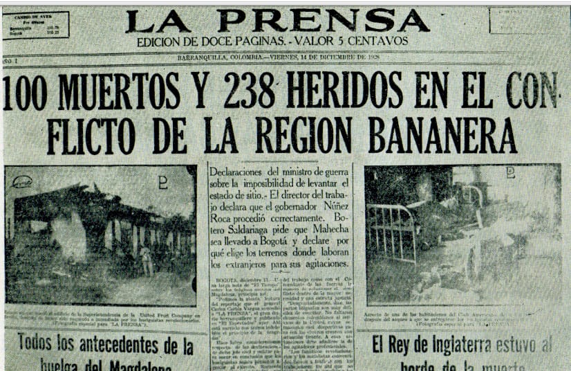 Proyecto de ley para reparación simbólica a víctimas de la Masacre de las Bananeras