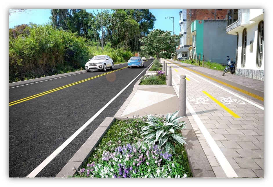 Pavimentación de vía entre el barrio Los Almendros y la sede de la UIS en Barbosa será de 1,5 kilómetros