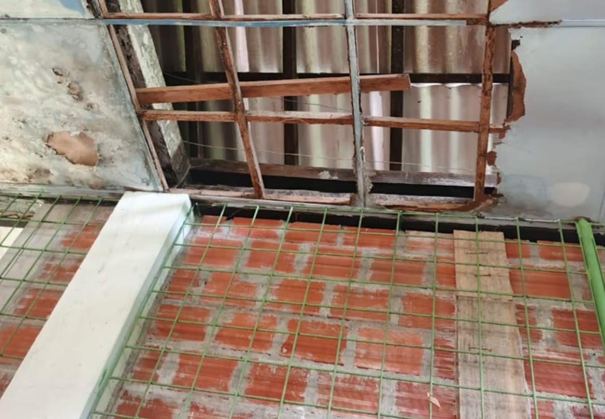 Instalaciones de la Escuela El Caimán sede de la Institución Educativa Galápagos en Rionegro se cae por pedazos