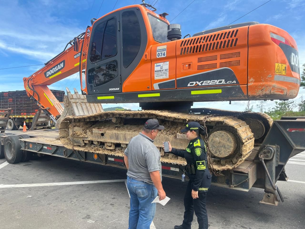 Controles sobre maquinaria amarilla en Bucaramanga