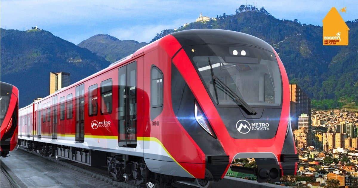 El primer tren del Metro de Bogotá llegó a Colombia tras un viaje de 30 días