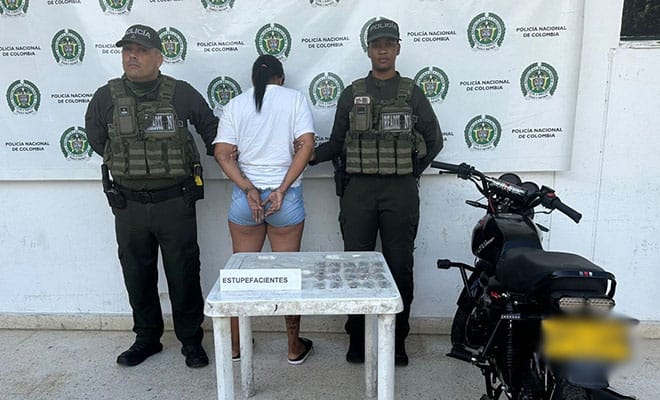 Cae en flagrancia 'Mula' del microtráfico en Aguachica, incautan marihuana y motocicleta