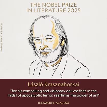 László Krasznahorkai, el “maestro del apocalipsis”, ganó el Premio Nobel de Literatura 2025