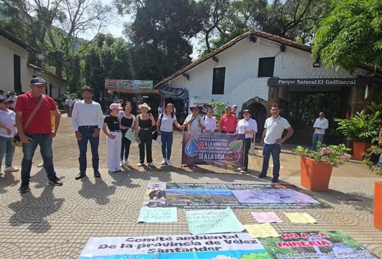 Comunidades de San Gil protestaron contra la minería
