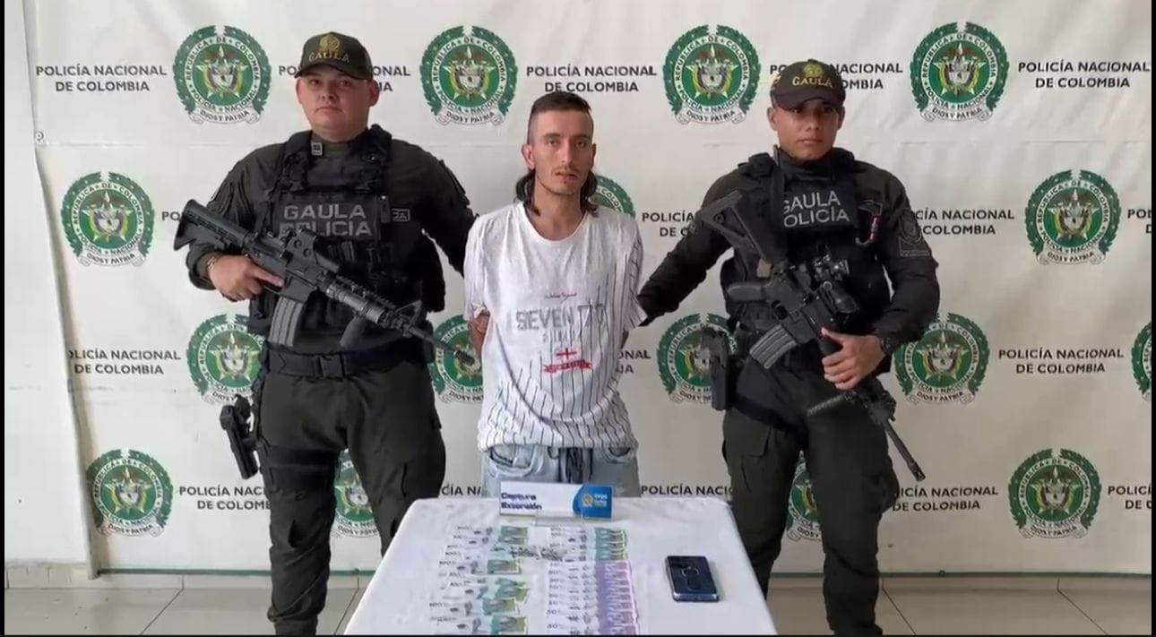 Capturado ‘Juan Mechas’ cuando recibía dos millones de una extorsión en Bucaramanga