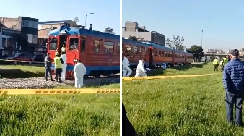 Un tren le arrebató la vida a ciclista en Bogotá