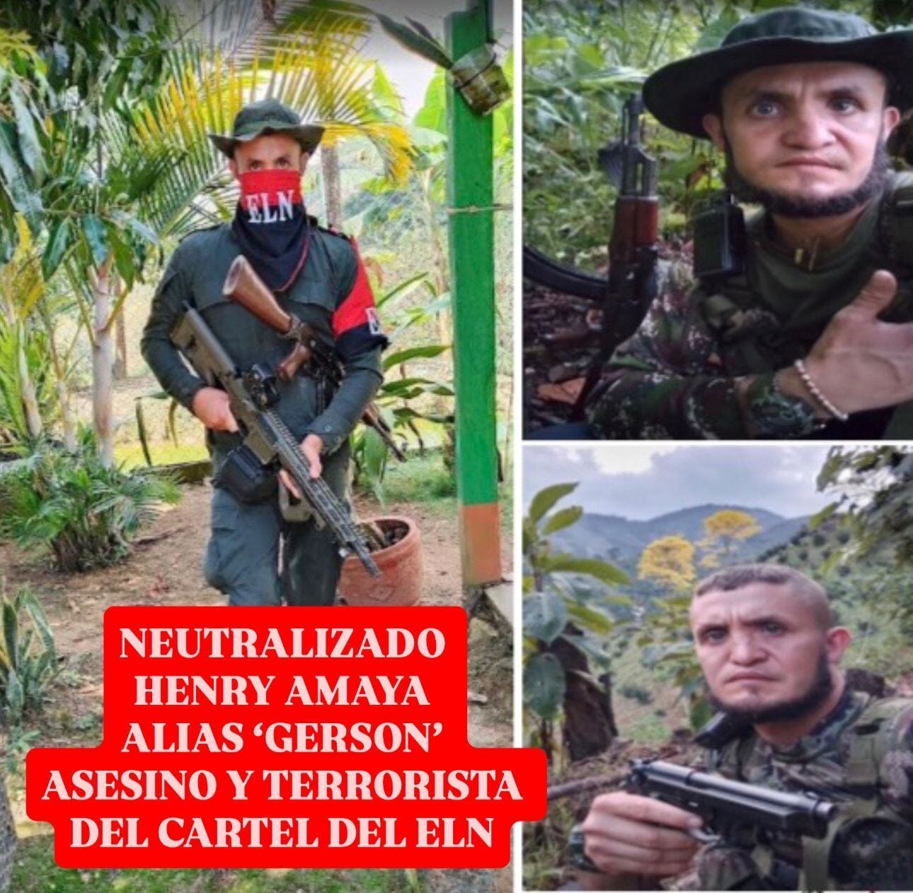 Dado de baja alias 'Gerson' operarativo del ELN en el Catatumbo
