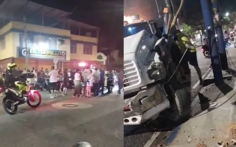 Camión presuntamente sin frenos generó grave accidente en Bucaramanga, se reportan nueve heridos
