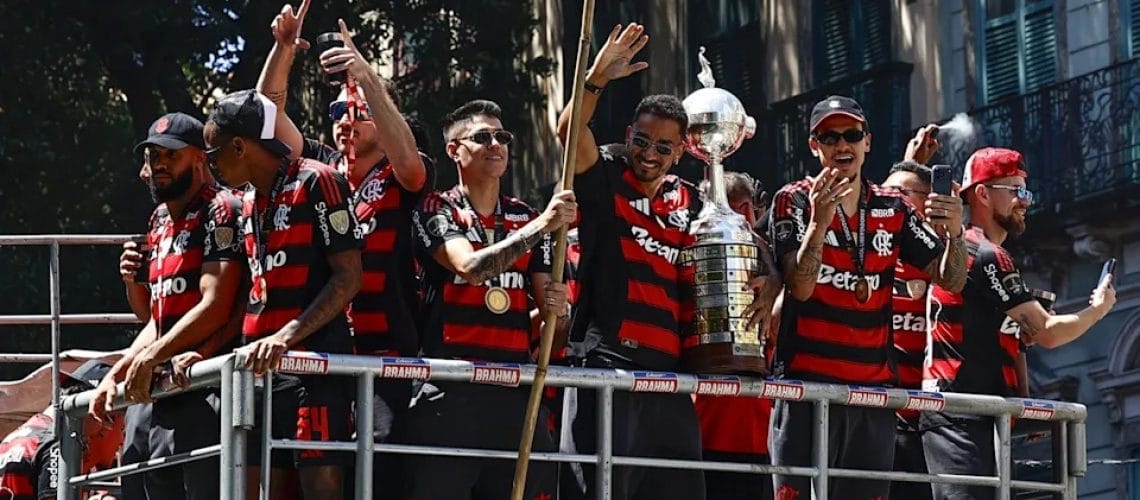 La fiesta del Flamengo tras el tetracampeonato de la Libertadores desató rumores, disputas y nuevos romances en Brasil