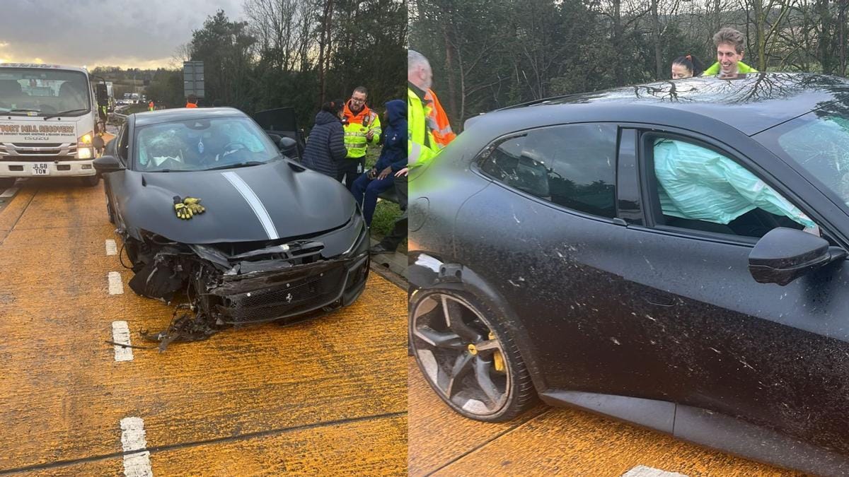 Kolo Muani sufrió accidente en Ferrari antes de duelo clave de Champions