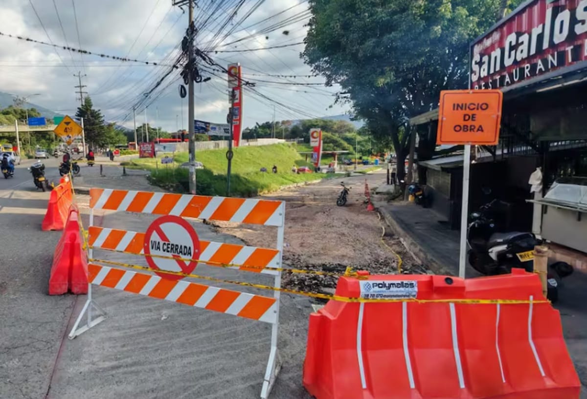 Dos meses de cierres viales por trabajos en Piedecuesta