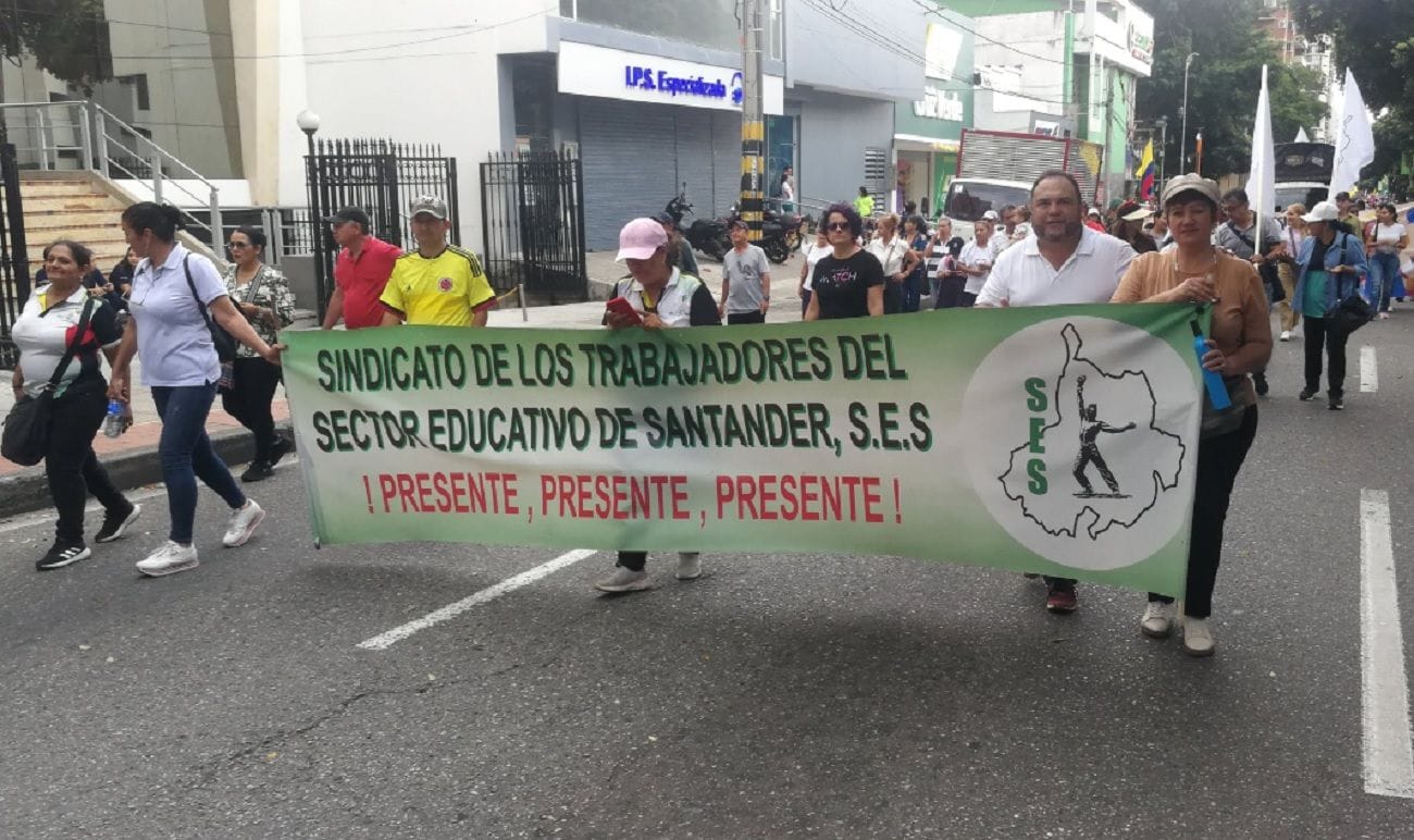 Protesta de profesores y marcha este miércoles por calles de Bucaramanga