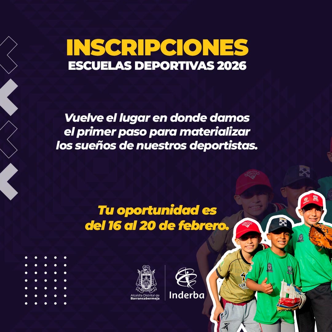 INDERBA abre inscripciones para escuelas deportivas