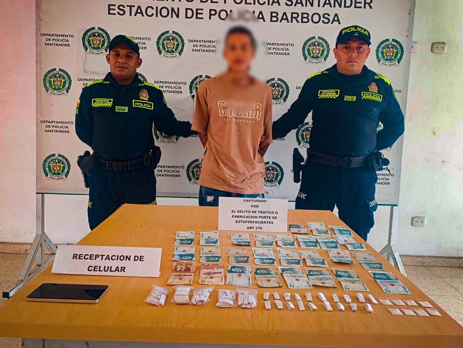 Capturado en Barbosa con 40 dosis de “Bazuca”