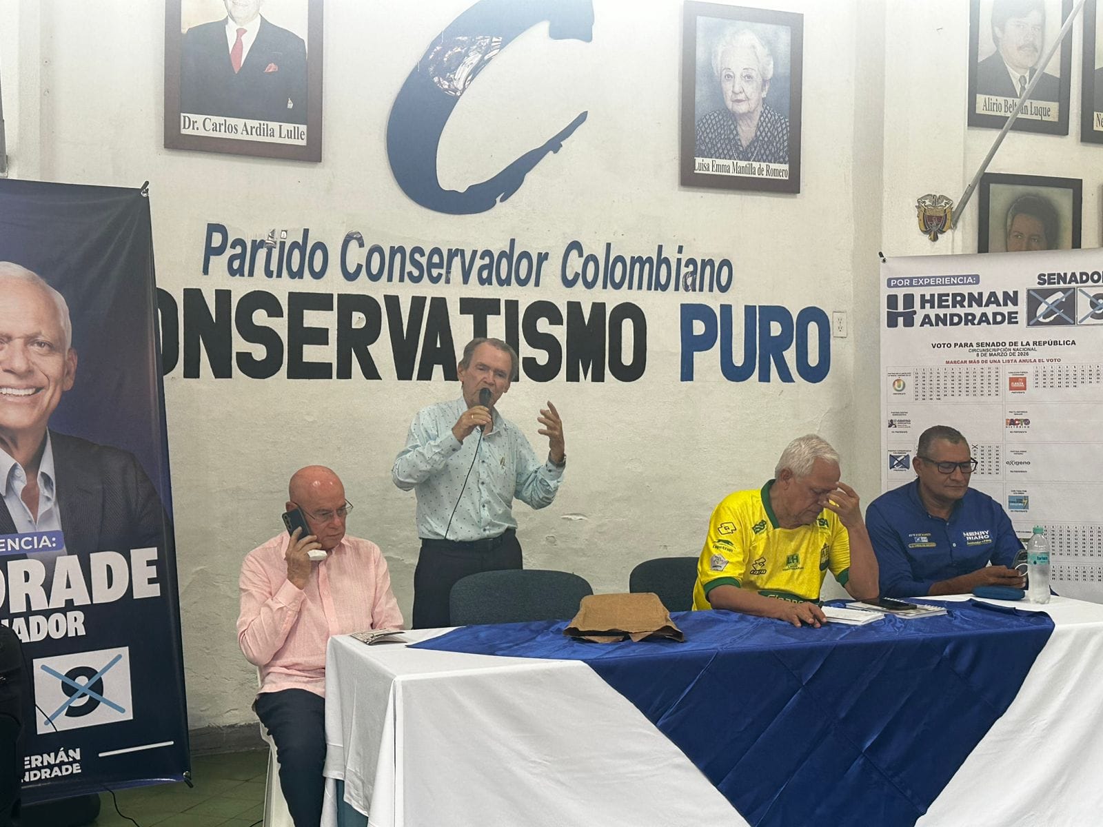 Hernán Andrade regresa al Senado. Victoriosa reunión en la Casa Conservadora de Bucaramanga