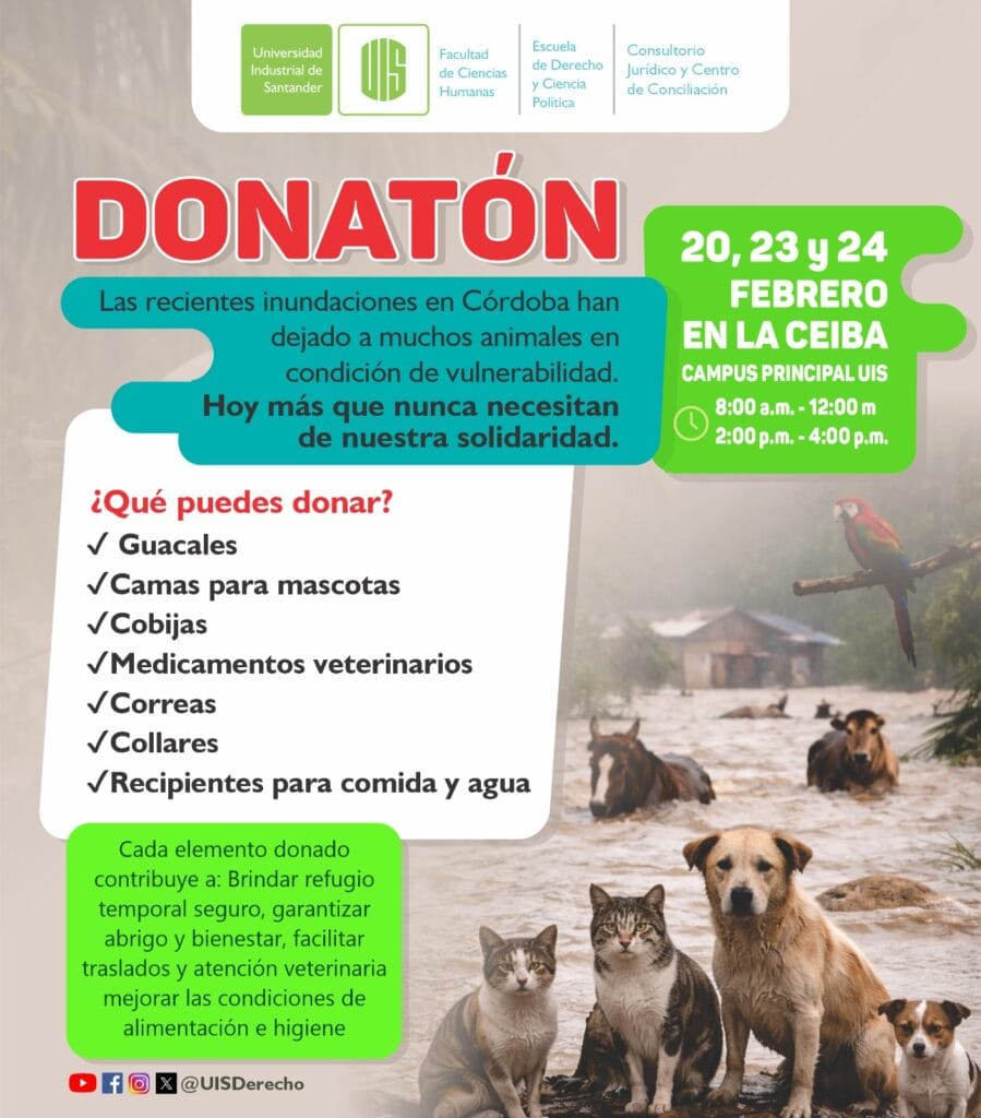 Estudiantes UIS lideran donatón para animales en Cordoba
