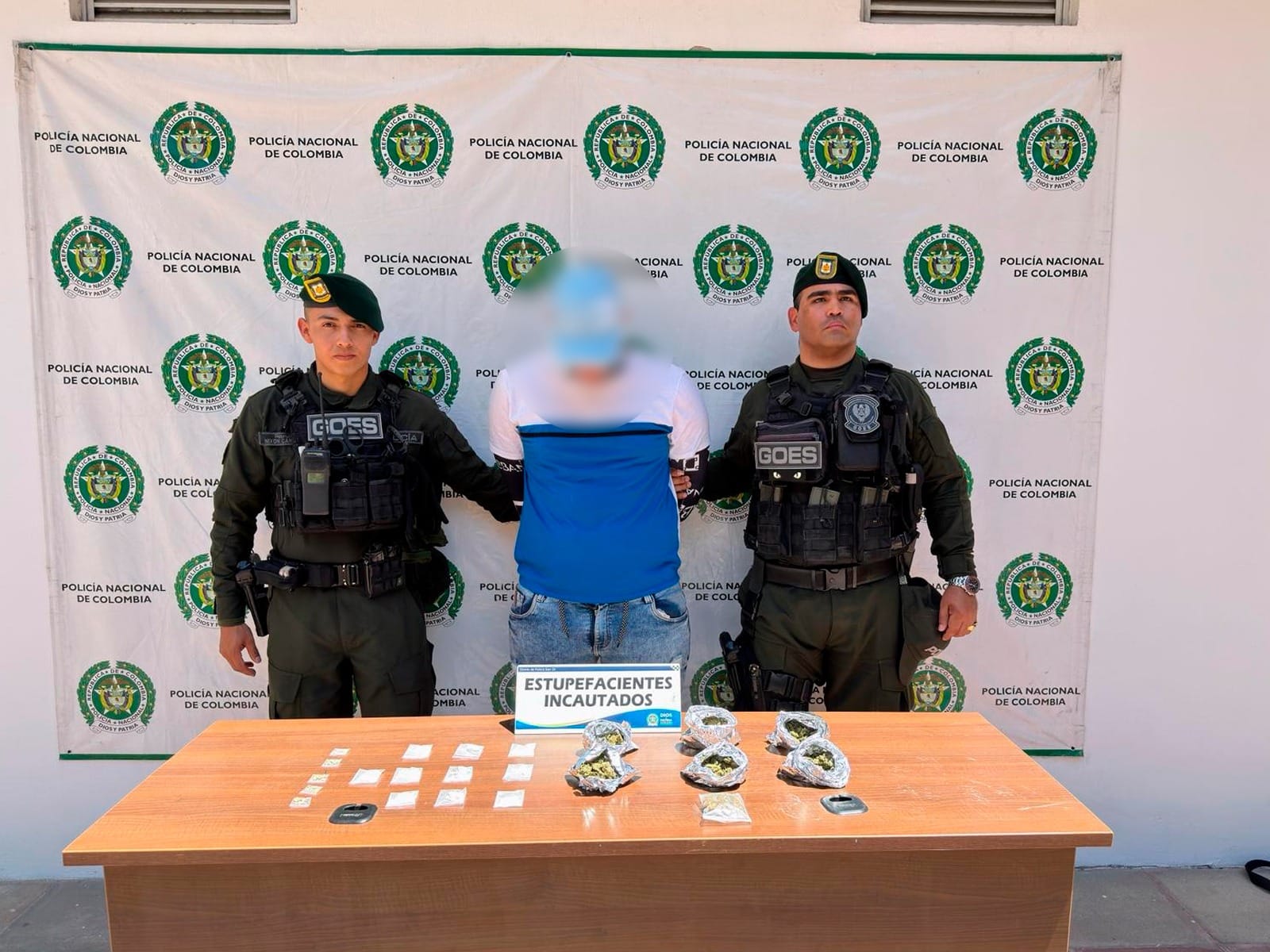 Policía Nacional de Colombia reporta captura por porte de estupefacientes en San Gil