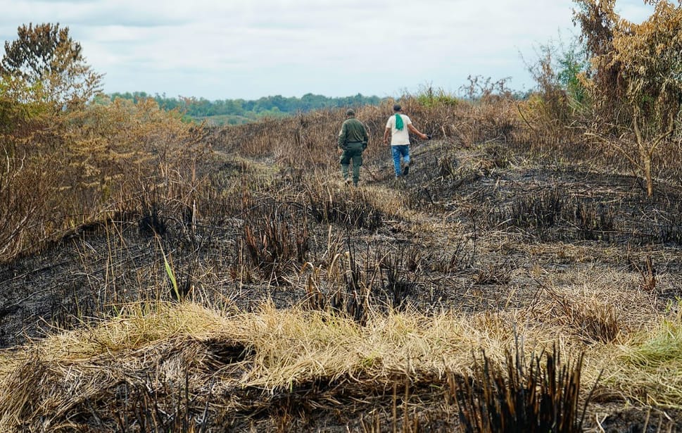 Invasores generaron incendio en zona protegida de Barrancabermeja