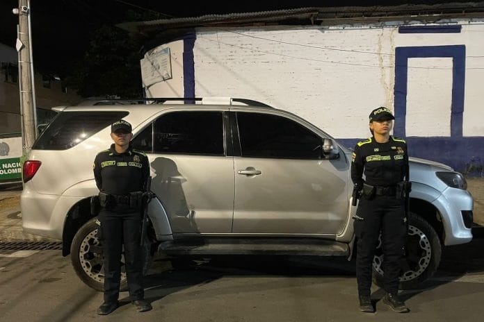 Persecución policial terminó con balacera e incautación en Bucaramanga