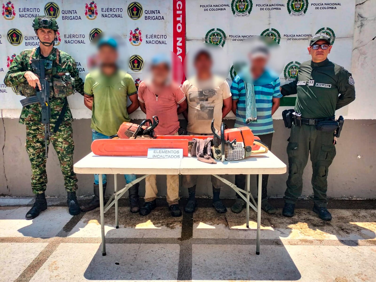 Capturan a cuatro personas por tala ilegal de árboles en zona rural de Sabana de Torres