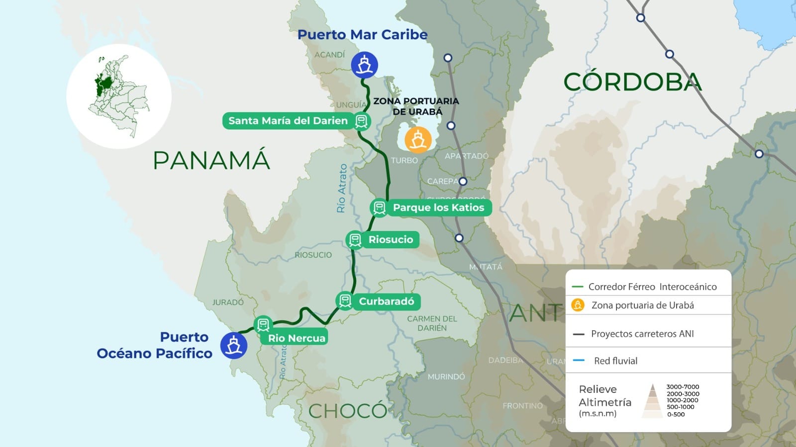 Así va el proyecto de la vía férrea que unirá el Océano Pacífico con el Atlántico