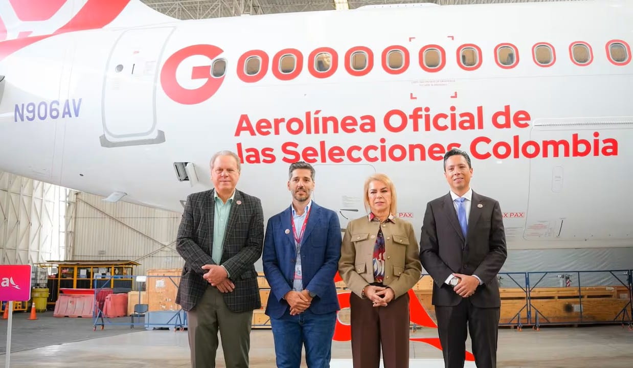 Selección Colombia con avión oficial para el Mundial