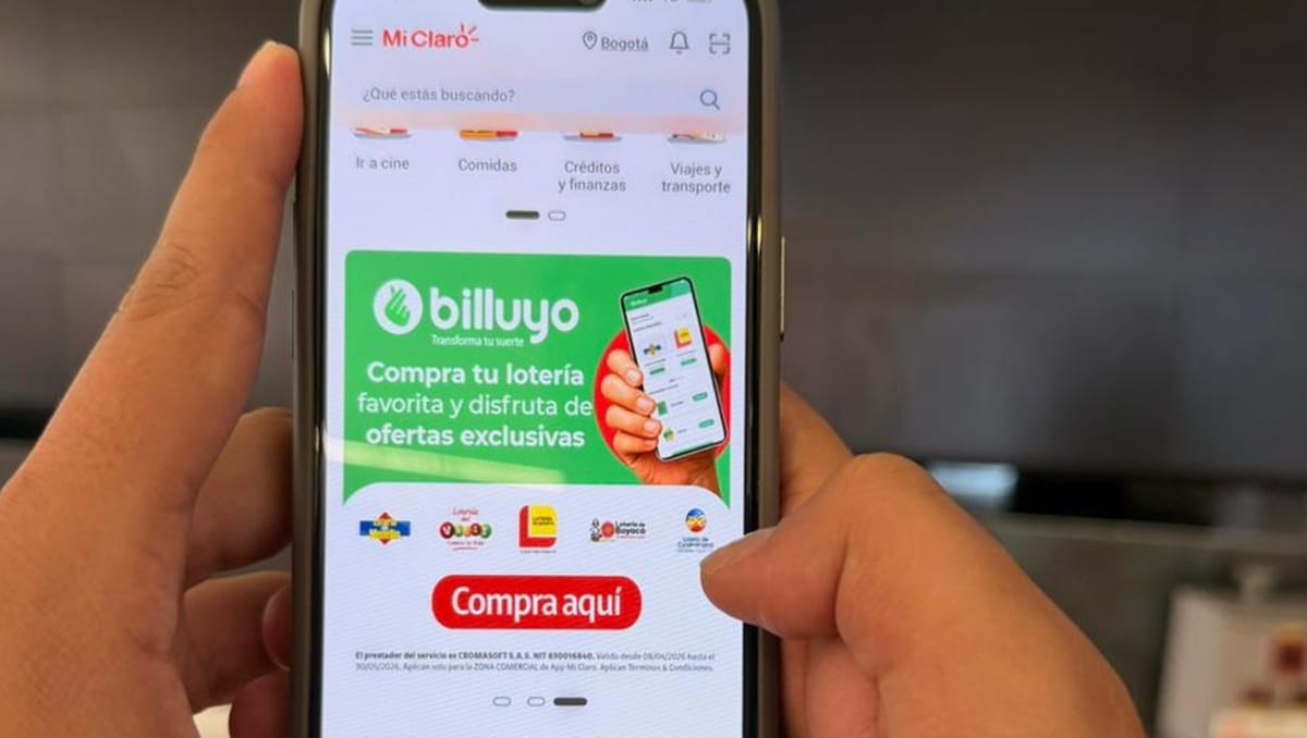 Billuyo para que compre lotería desde la App Mi Claro