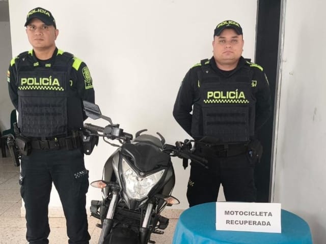 Una más: policía recupera otra motocicleta hurtada en Santander