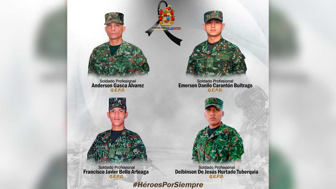 Estos son los rostros de la más reciente emboscada de las disidencias de las Farc
