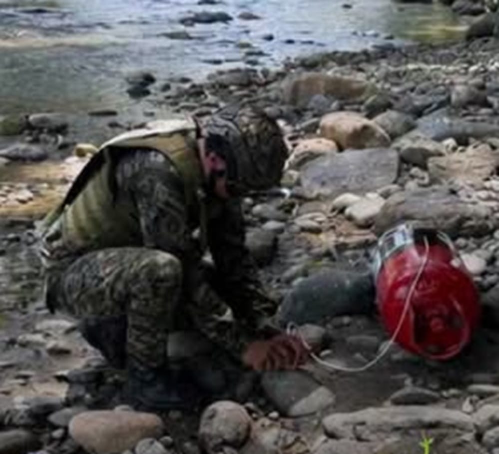Cilindro bomba sembró temor en la vía Bucaramanga - San Alberto