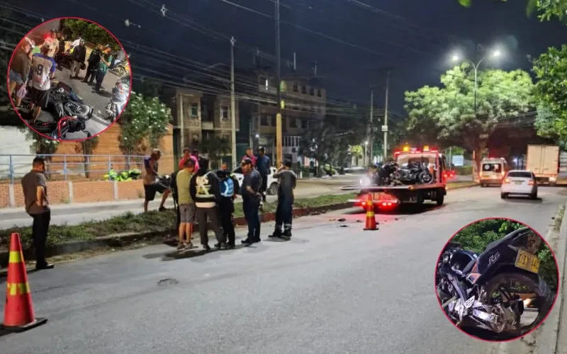 Accidente en Chimitá deja a motociclistas heridos