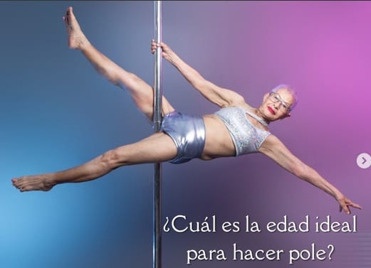 Con 87 años, una mujer se convirtió en un ícono mundial del poldance