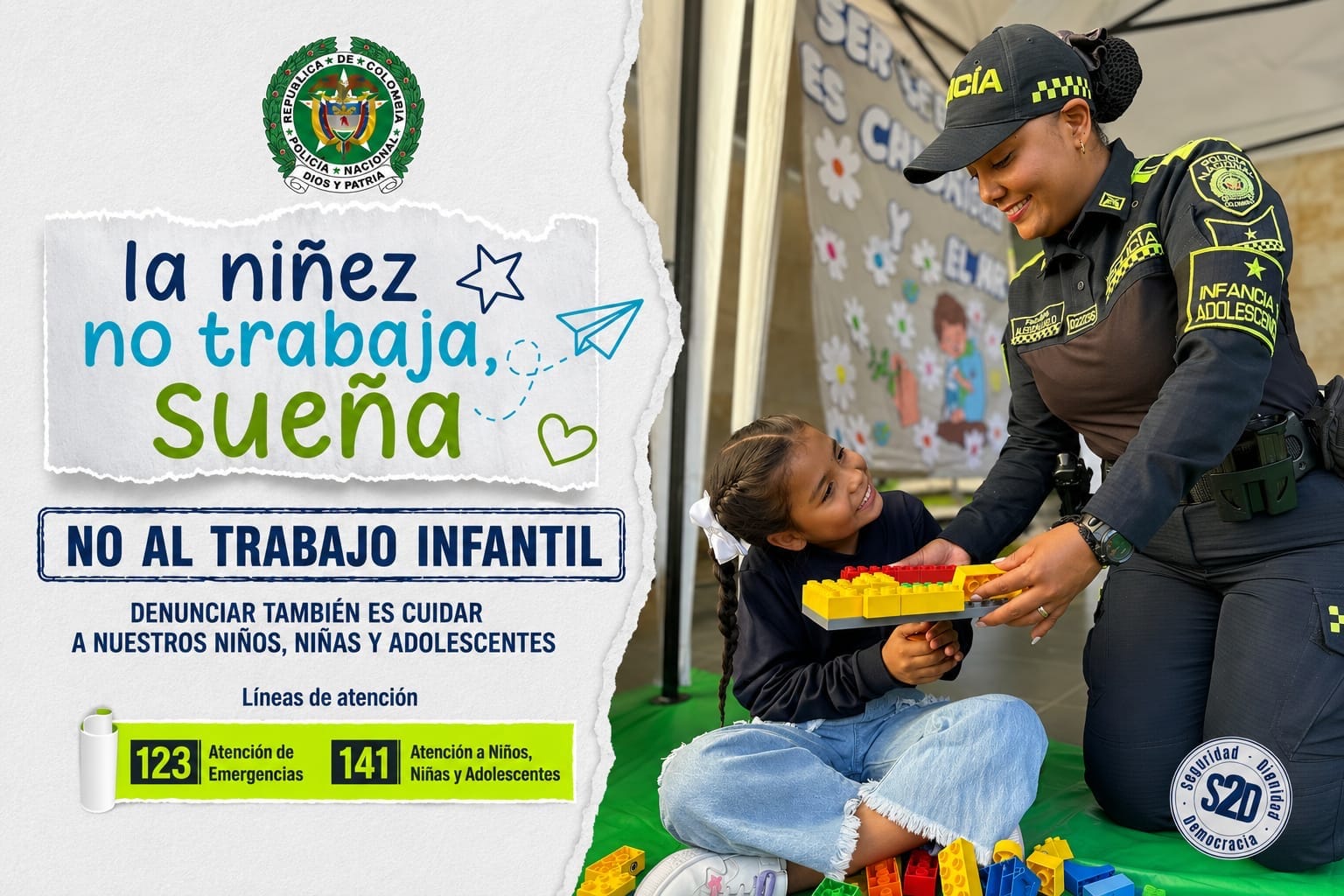 “La niñez no trabaja, sueña”: Policía de Bucaramanga refuerza campaña contra el trabajo infantil