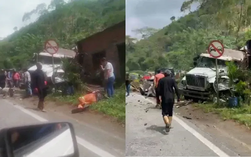 Volqueta deja varios heridos tras impactar con casas en El Playón
