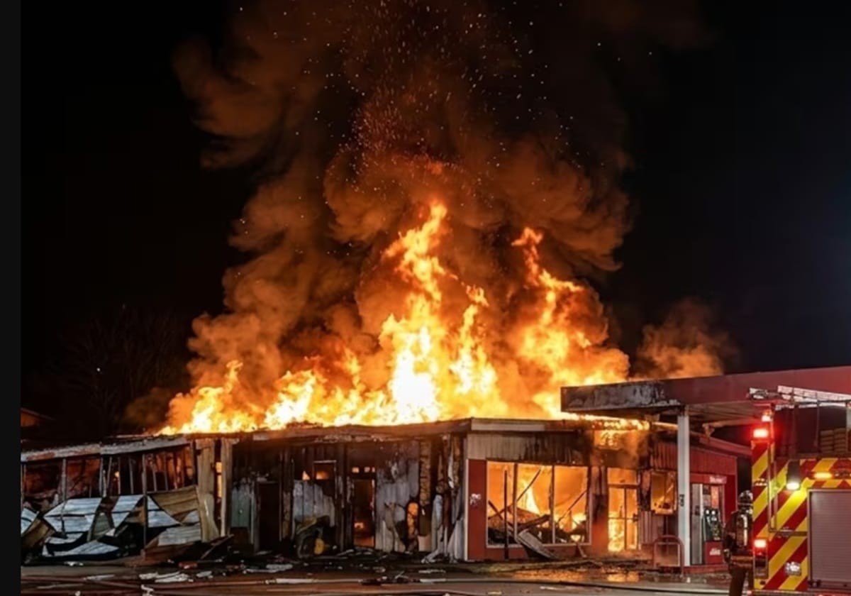 Nuevo incendio en el Portal de Metrolínea en Girón ¿manos  criminales o llamas  convenientes?