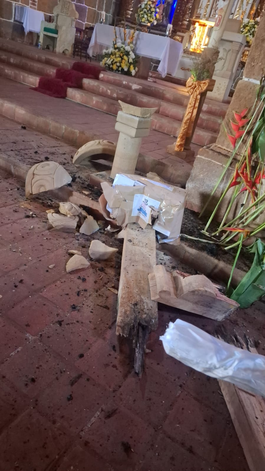 Sismo causó daños en la parroquia de Confines, Santander