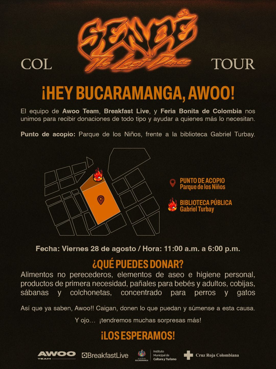 Awoo Team, Breakfast Live y Feria Bonita de Colombia se unen por los más necesitados