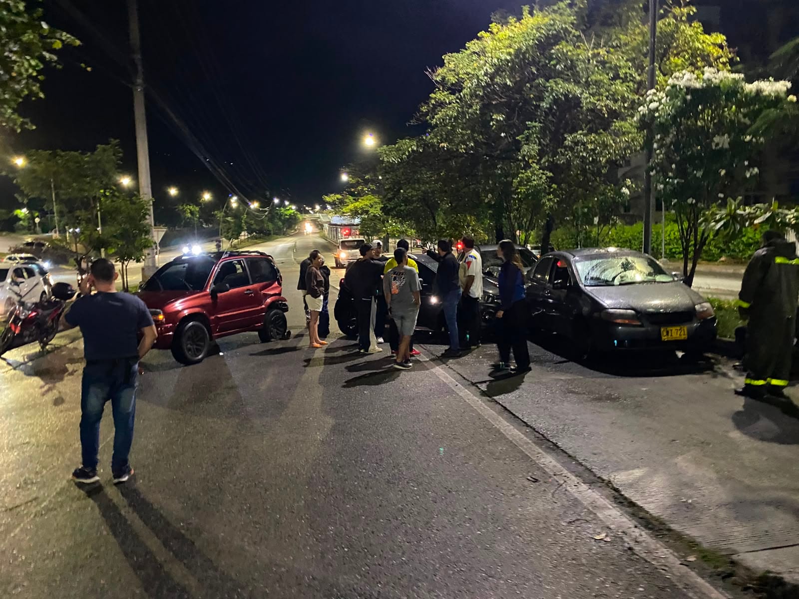 Cuatro vehículos chocaron en la autopista de Floridablanca y provocaron fuerte congestión