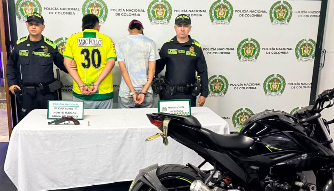 Capturan a dos jóvenes armados en El Porvenir, Bucaramanga