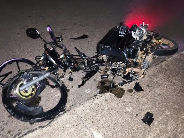 Menor murió tras violento choque entre una motocicleta y un carro en vía de Santander