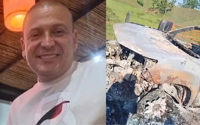 Hallan calcinada en Santander la camioneta de empresario desaparecido hace más de diez días