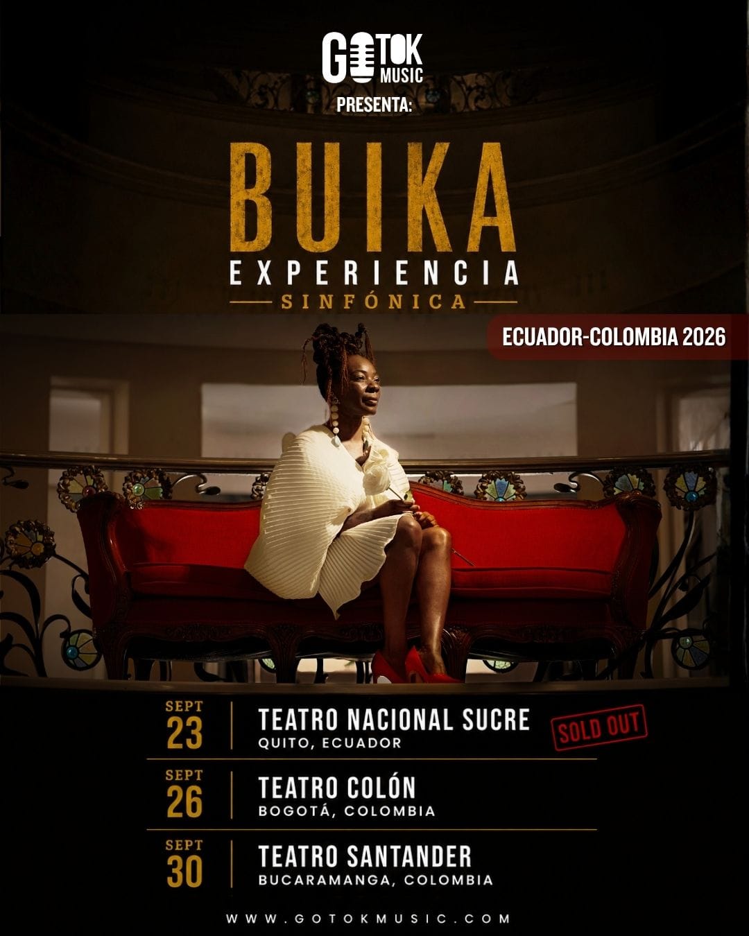 Buika llegará a Bucaramanga con una experiencia sinfónica que recorrerá sus grandes éxitos