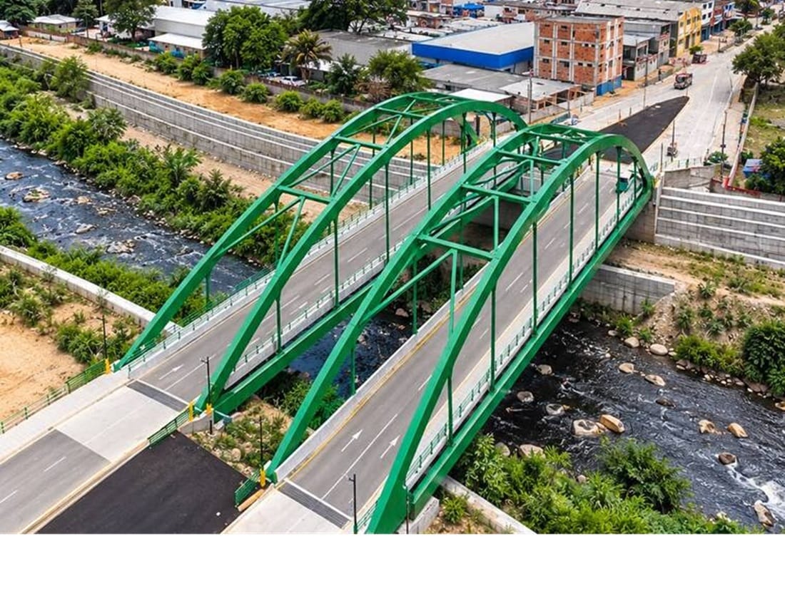 Megaobra de Carrizales es el doble puente inaugurado en Girón