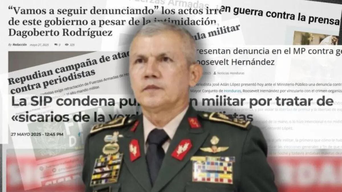 Exjefe militar de Honduras irá a juicio por señalamientos contra periodistas