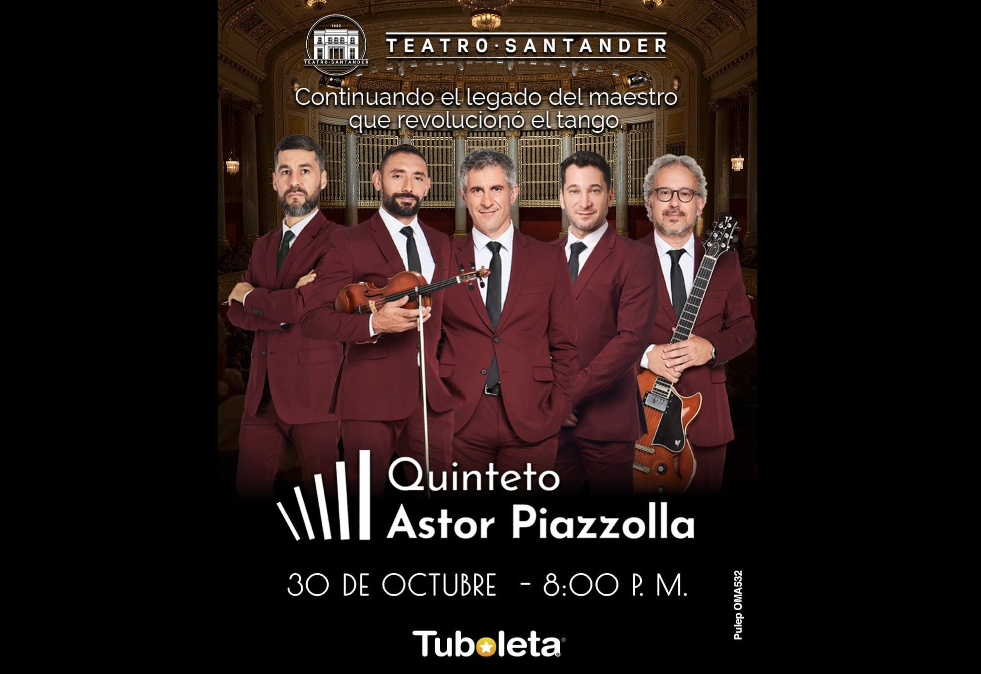 ¡El Quinteto Astor Piazzolla anuncia gira! revive el legado del compositor en Bucaramanga con “Le Grand Tango”